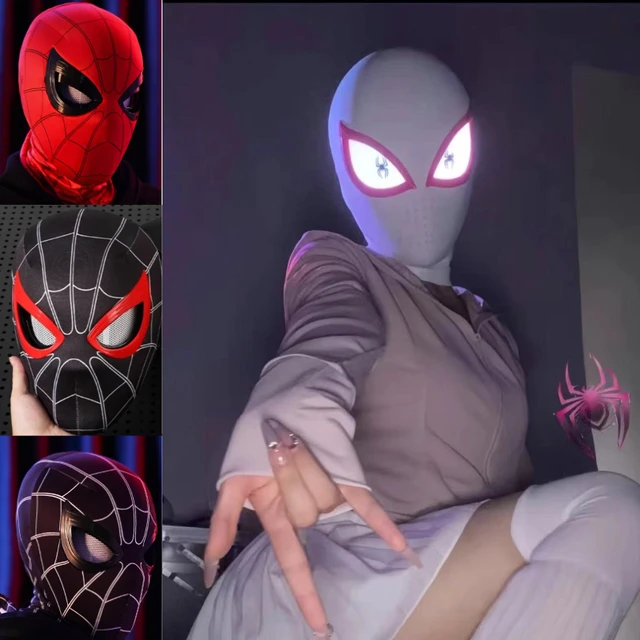 Masque électronique Spiderman pour adultes et enfants, masque