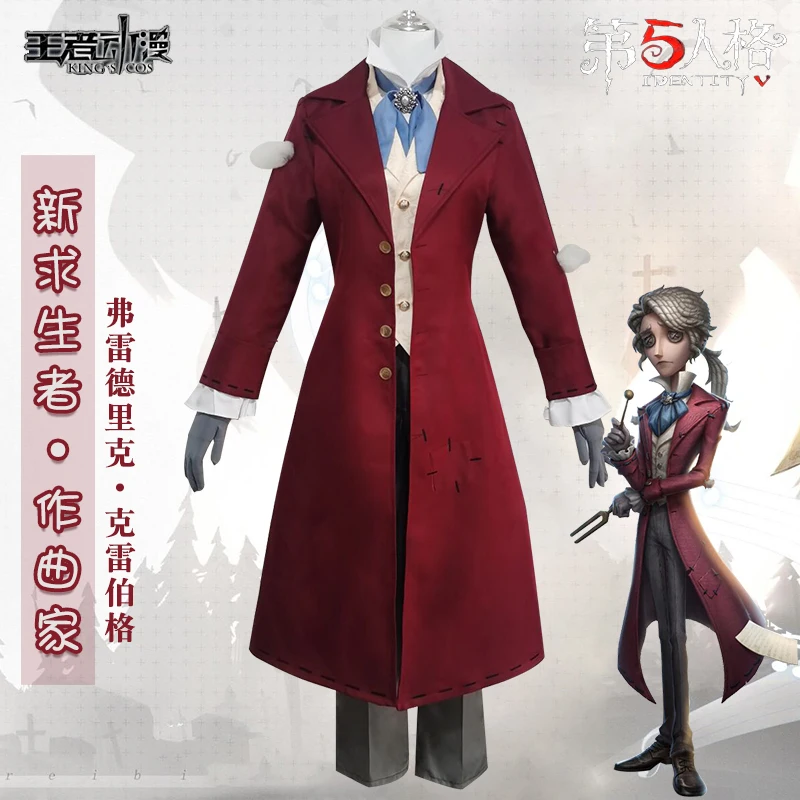 Cosplay Popular Game Identity V Cos Revivents Cos Compositore Cappotto E Pantaloni Di Halloween Costume Exhibition Game Fashion Unisex