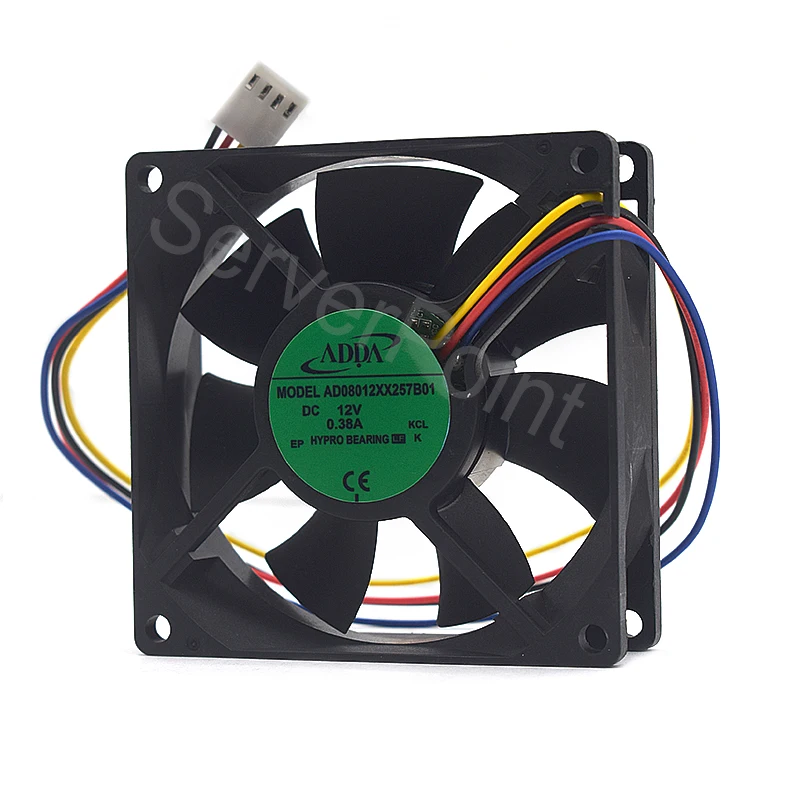 Nuova Cpu Pwm Automatica A Temperatura Controllata 12V 0.38A Ad08012Xx257B01 8 Cm 8 Cm 8025 A 4 Fili (4Pin)