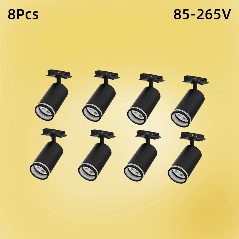 8pcs Black no rails
