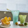 Glass Vase Hand Wavy Edge Pleated Gradient Color Hydroponic Glass Bottle Flower Vase Terrarium Home Decoration Accessories 1