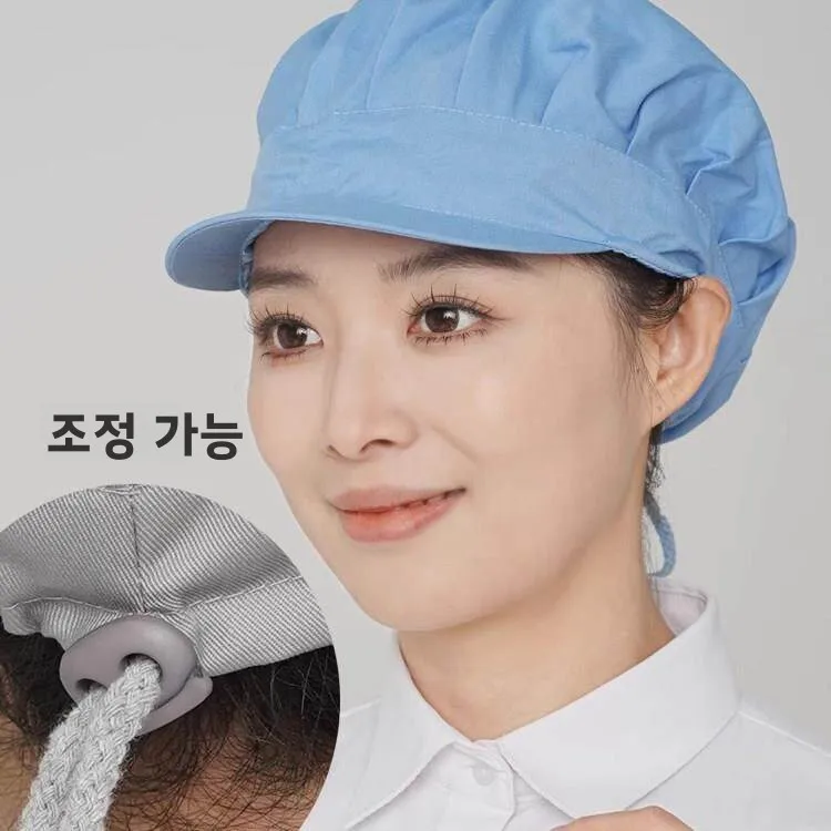 유니섹스 작업 모자 방진 식품 등급 통기성 위생적인 내유성 헤어 커버 캡 남성과 여성 실내 봄철 사용