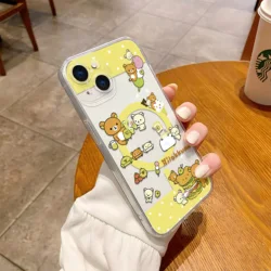 Rilakkuma Bear Magsafe Magnetic Clear Phone Case - Soft TPU Cover - iPhone 12 Mini (TCX - J201TMCX2403q1)