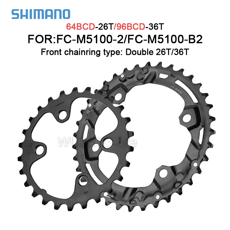 Bike Chainring Shimano 96bcd Round MTB 96BCD 26/36T 32/34/36T For M7000 M8000 M4100 M5100/MT510 bike crank Crown
