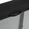 Fireplace Glass Door Clear Black Cabinet Standard Mesh Small 30-37" x 22.5-29.5" with 5" Handles and Alloy Steel Material Alpine 6