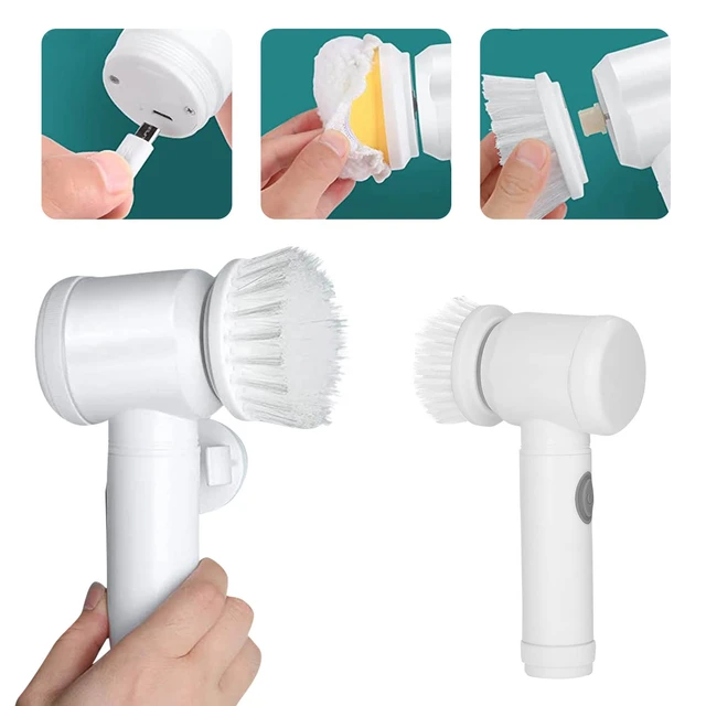 5-in-1 Handheld Bathtub Electric Brush Cleaner Scrubber for Kitchen  Bathroom Cordless Cleaning Tool for Toilet Tub Home Sink - AliExpress