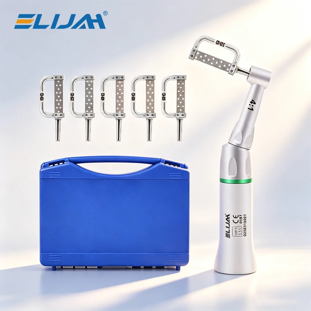 ELIJAH Dental 4:1 Langsam Rotierender Winkelschleifer-Aufsatz Zahnarzt Niedrigdrehzahl-Handstück Dental-Polierwerkzeug für Zahnzwischenräume