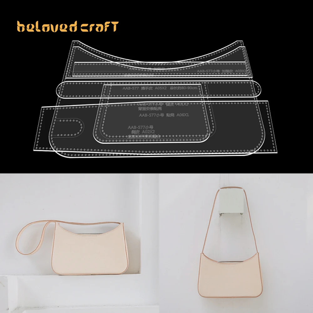 belovedcraft-leather-bag-pattern-making-with-kraft-paper-and-acrylic-templates-for-women's-shoulder-bag-or-crossbody-bag
