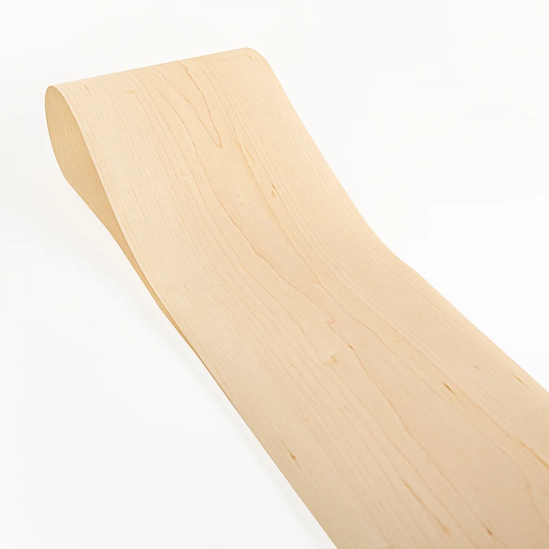 Natural Maple Wood Veneer Sheet 20*250cm for Furniture Tabletops Stereo Speakers Guitar Restoration