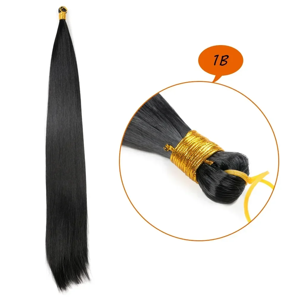22&rdquo; Synthetic Bone Straight Braiding Hair Bulk Crochet Braids Hair Pre Stretched Braiding For Box Braids Extensions