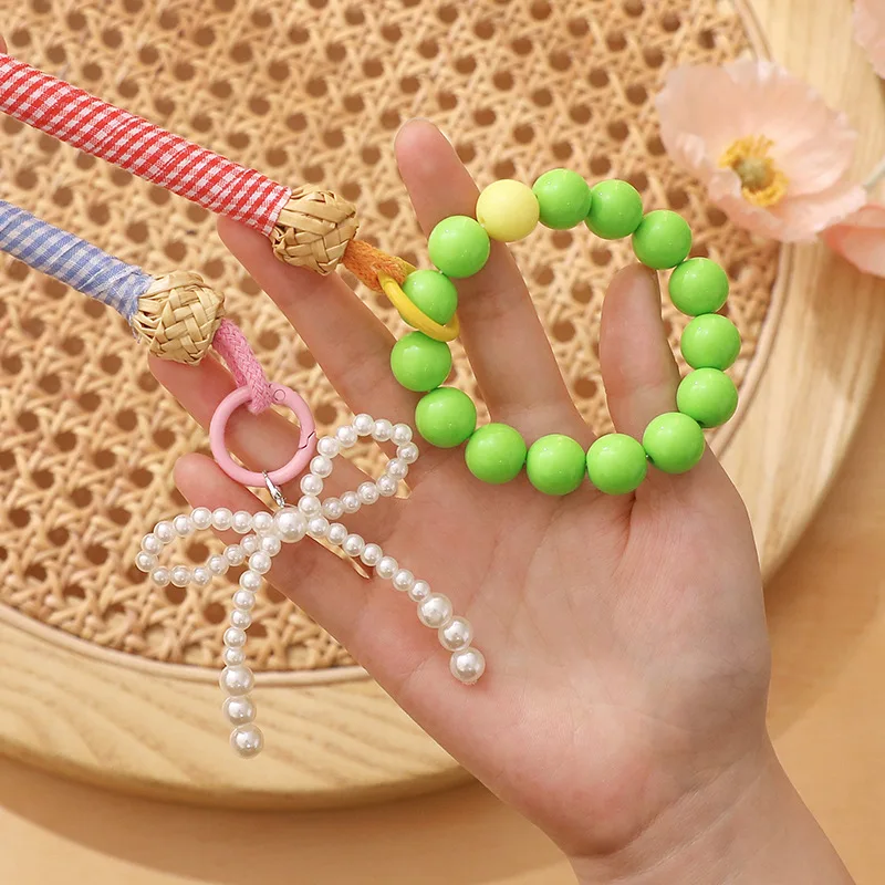 Colorful Cattail Fan Portable Old-fashioned Fan Is Hand-woven Banana Fan Photo Prop Bag Decoration Pendant in Summer