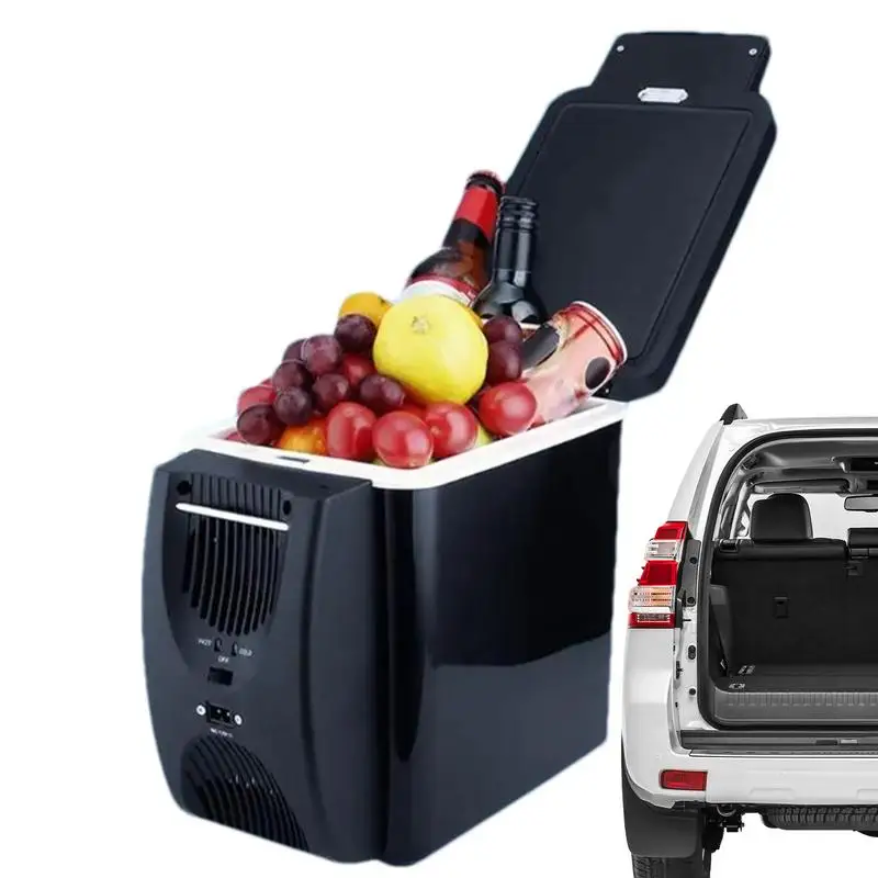 휴대용 미니 캠핑 냉장고, 전기 냉각 및 난방 상자, 자동차 전자 장치, DC 12V, 6L