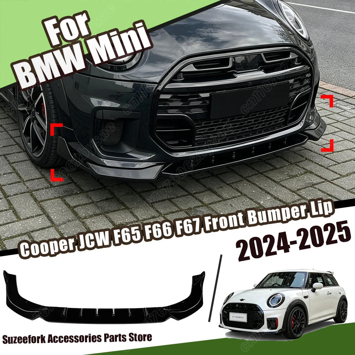 BMW 미니 쿠퍼 JCW F65 F66 F67 2024 2025 프론트 범퍼 립 로워 턱..