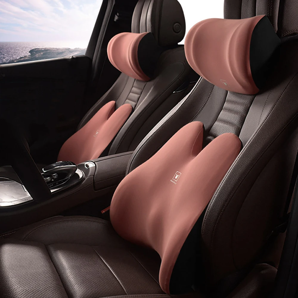 Universal Car Lumbar Support Headrest Neck Pillow Support Soft Neck