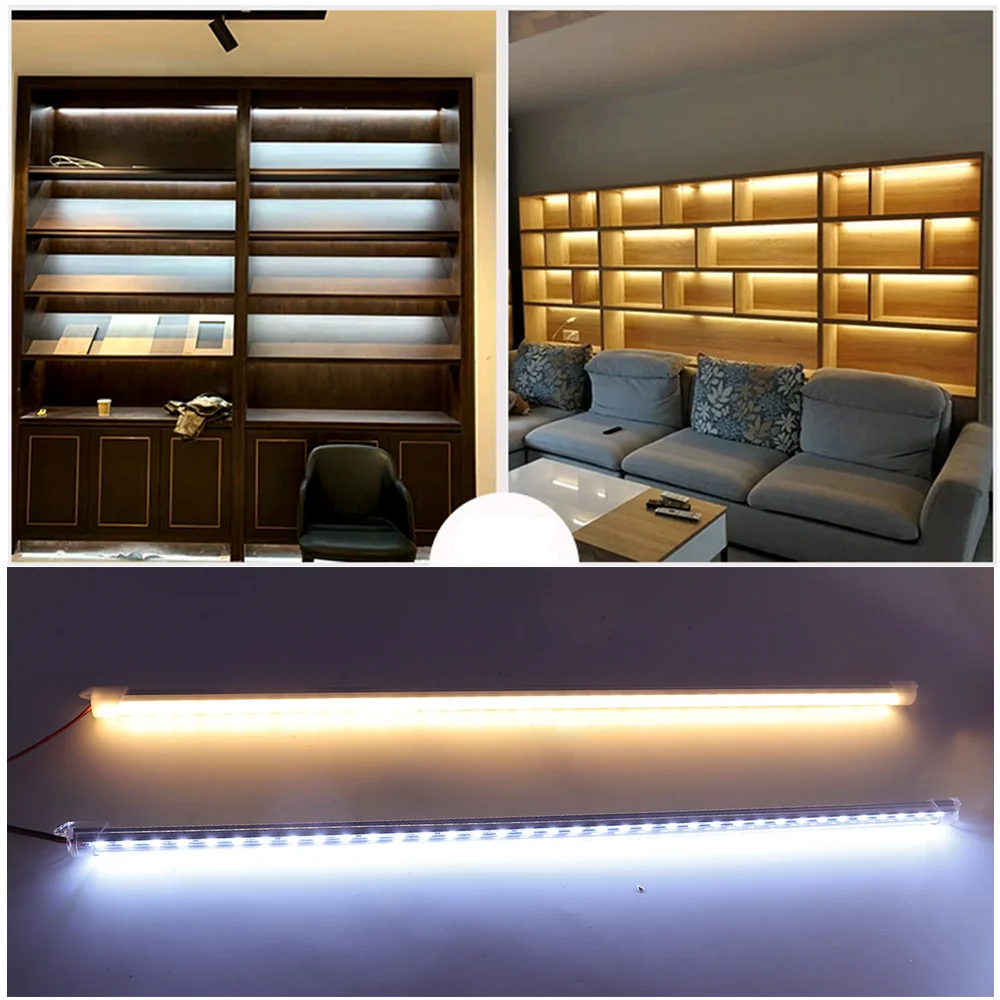 USB LED Bar Lights 5V 5630 LED Rigid Strip Light with Switch Under Cabinet  Wardrobe Kitchen Room Lighting Lamp 10/20/35/40/50cm