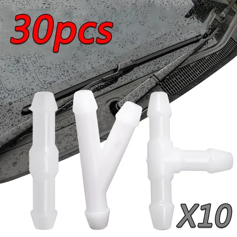 

3-Type Wiper Spray Pipe Joint Car Windshield Washer Spray Hose Black White Nozzles Hose Tube Connector Wiper Sprays Pipe Joint