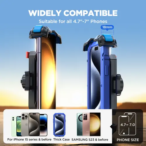 Joyroom Motorcycle Bike Phone Mount Upgrade Phone Holder Ultra-Stable Bicycle Phone Mount Handlebar Cell Phone Clamp for Scooter - Image 6