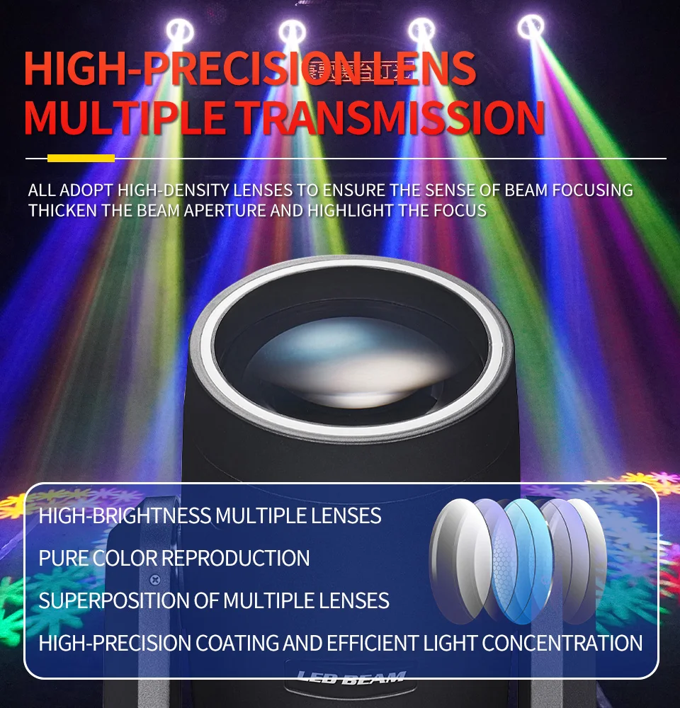Professional 200W RGB Beam Stage Light Led 250W DMX Sharpy Beam Moving Head Ligh