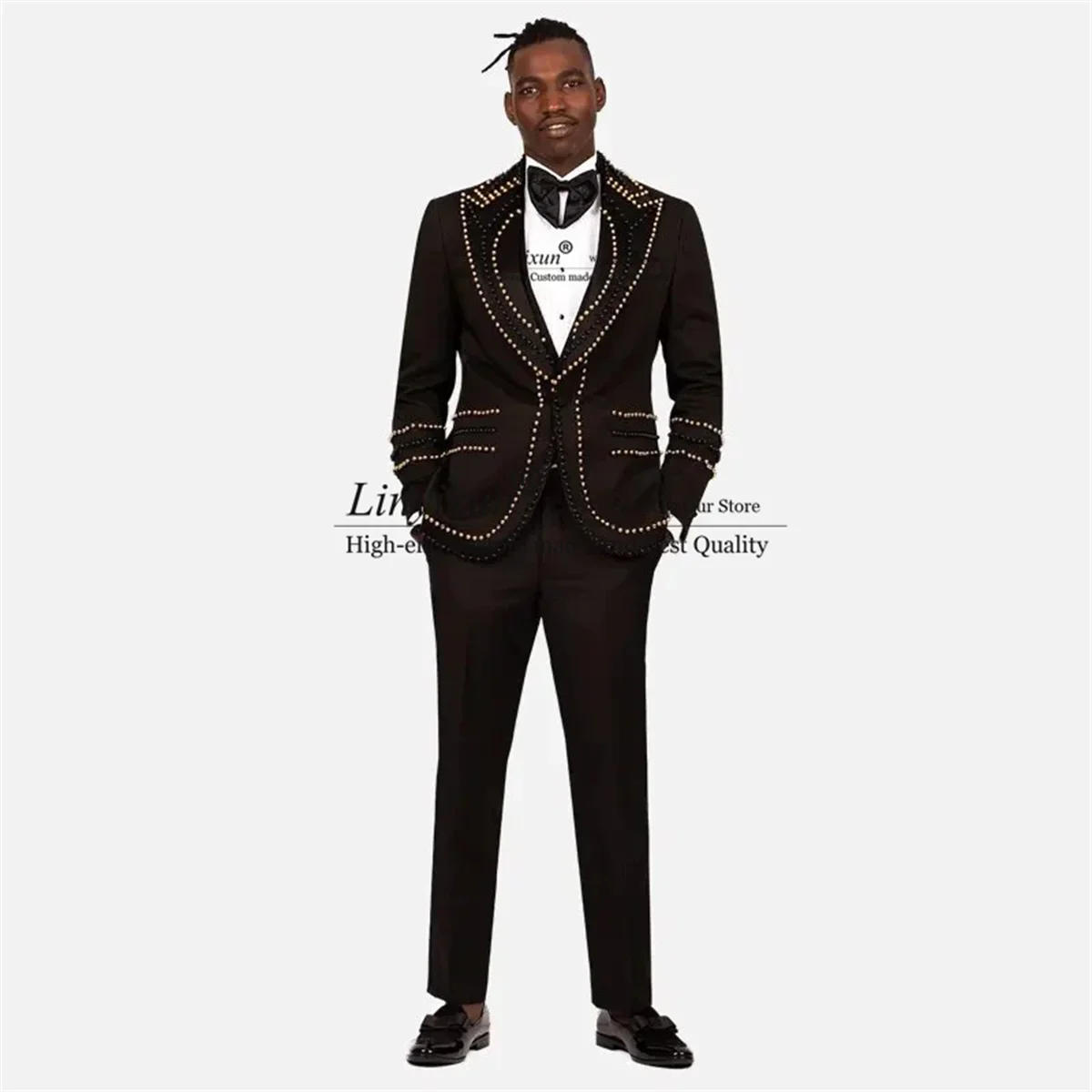 

Роскошные мужские костюмы из бисера с заостренным лацканом свадебный смокинг для жениха наборы из 3 предметов брикет для жениха тонкий женский смокинг