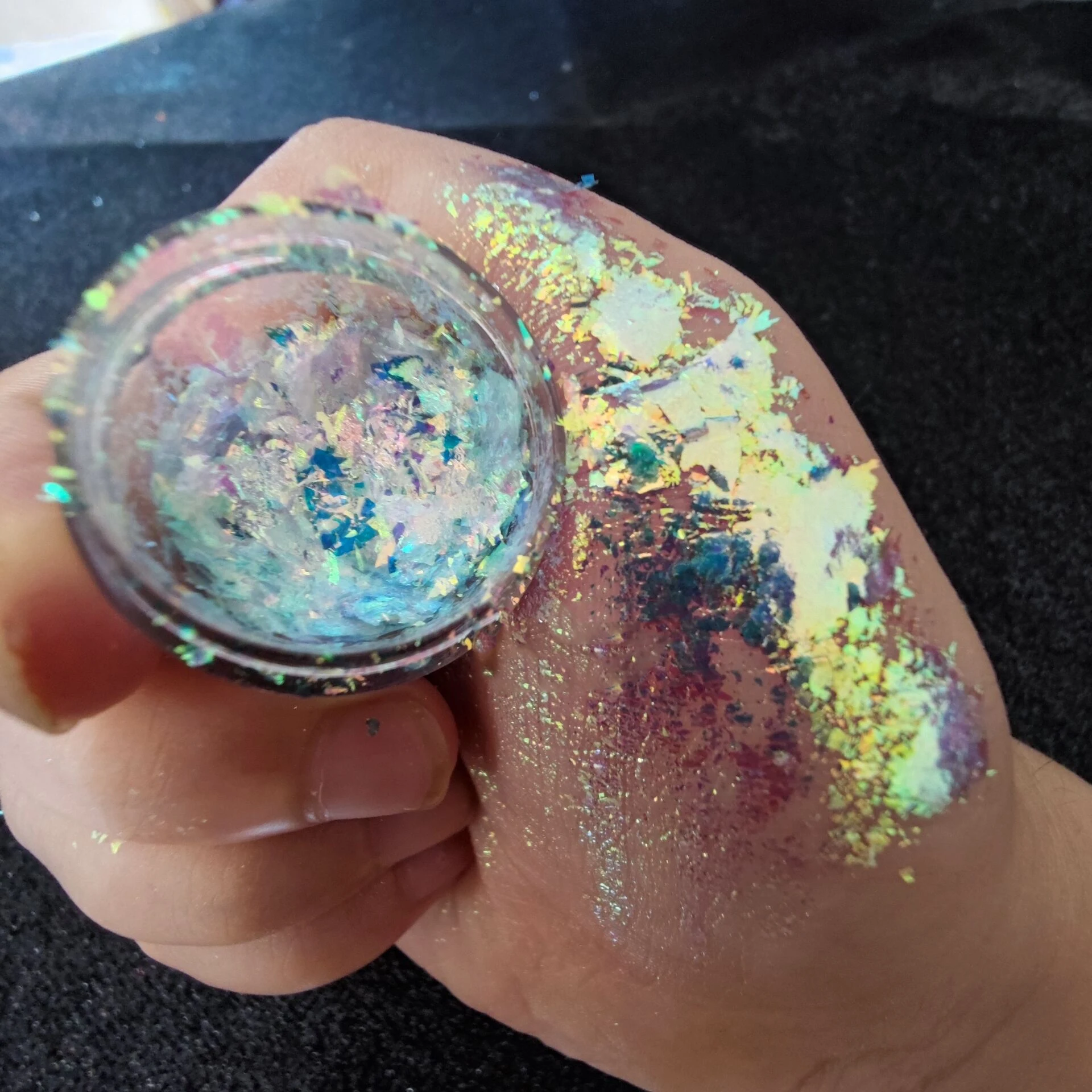 Ultra-Sottile Iridescente Chameleon Glitter Flakes Net 0.5G Ice Crystal Edelvet Aurora Opal Paillettes Polvere Ombretto Fai Da Te Glitter Per Unghie