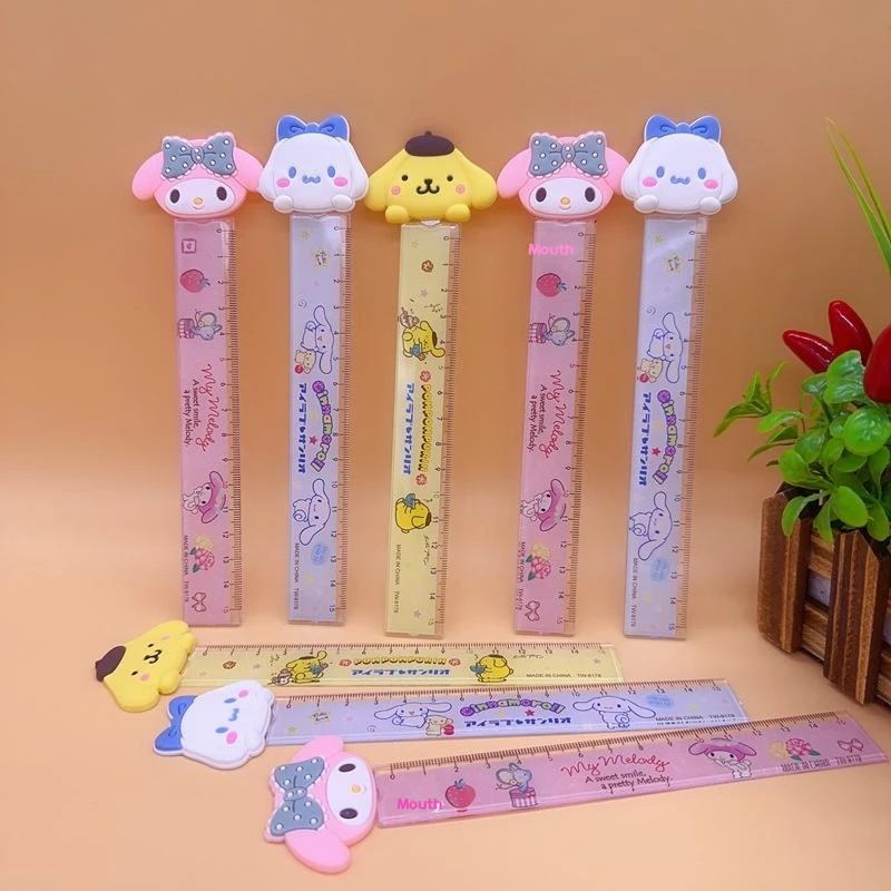 

New Creative Cartoon Silicone Head Shape Straight Edge Cute And High Beauty Student Cute And Funny 15cm Drawing Ruler