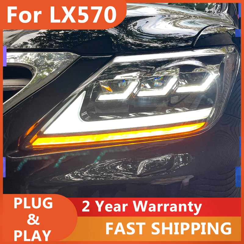 All Led Headlights For Lexus Lx570 20092015 Head Lamps Led Drl Running