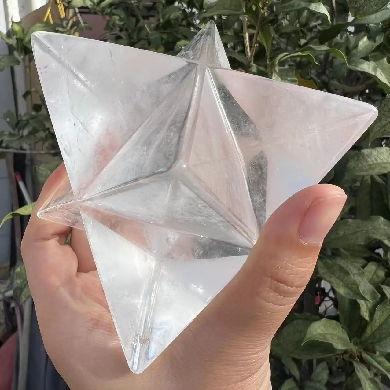 10CM Natural Clear Crystal Merkaba Pendulum Crystal Stones Merkaba Stars Energy Minerals Jewelry Healing Decoration 4