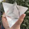 10CM Natural Clear Crystal Merkaba Pendulum Crystal Stones Merkaba Stars Energy Minerals Jewelry Healing Decoration 4