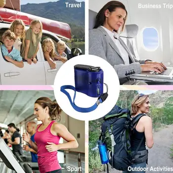 Outdoor Portable Emergency Survival Hand Crank Generator 5V Charger Lighting Rechargeable Home Appliance Cigar Lighter 4