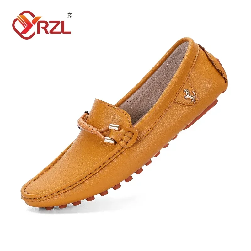 YRZL Loafers for Men Casual Leather Shoes Mens Loafers