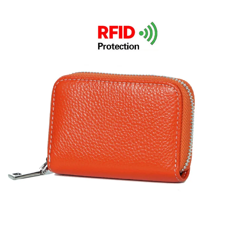 Anti Rfid Protection Men Women Credit Card Holder Wallet Leather Slim Mini Wallet Unisex Coin Purse Business id Card Case Bag 9