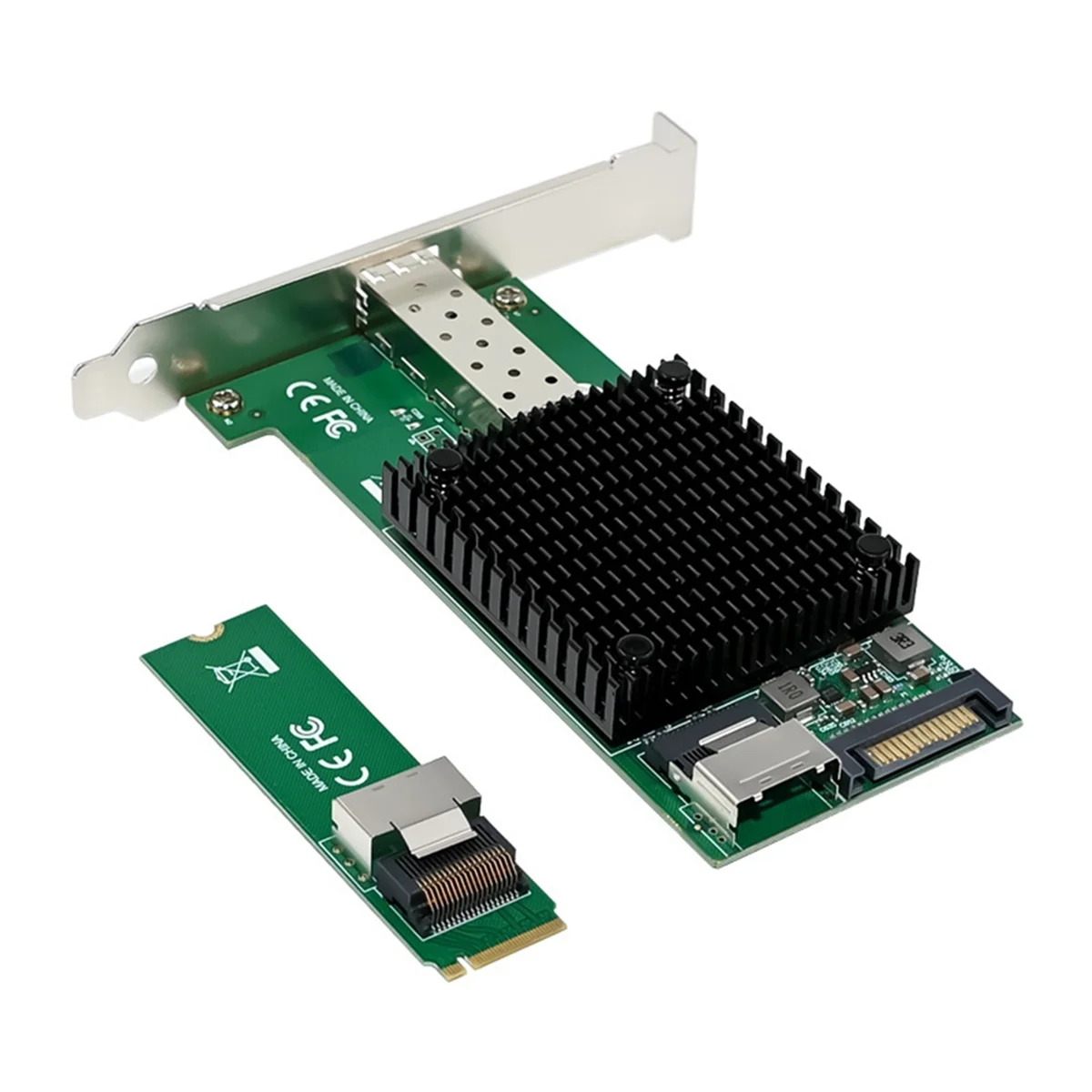 최신 M.2 10G 서버 네트워크 카드 M.2 M X520-DA1 10G SFP+ 광섬유 산업용 컴퓨터 서버 네트워크 카드 JL82599EN 칩