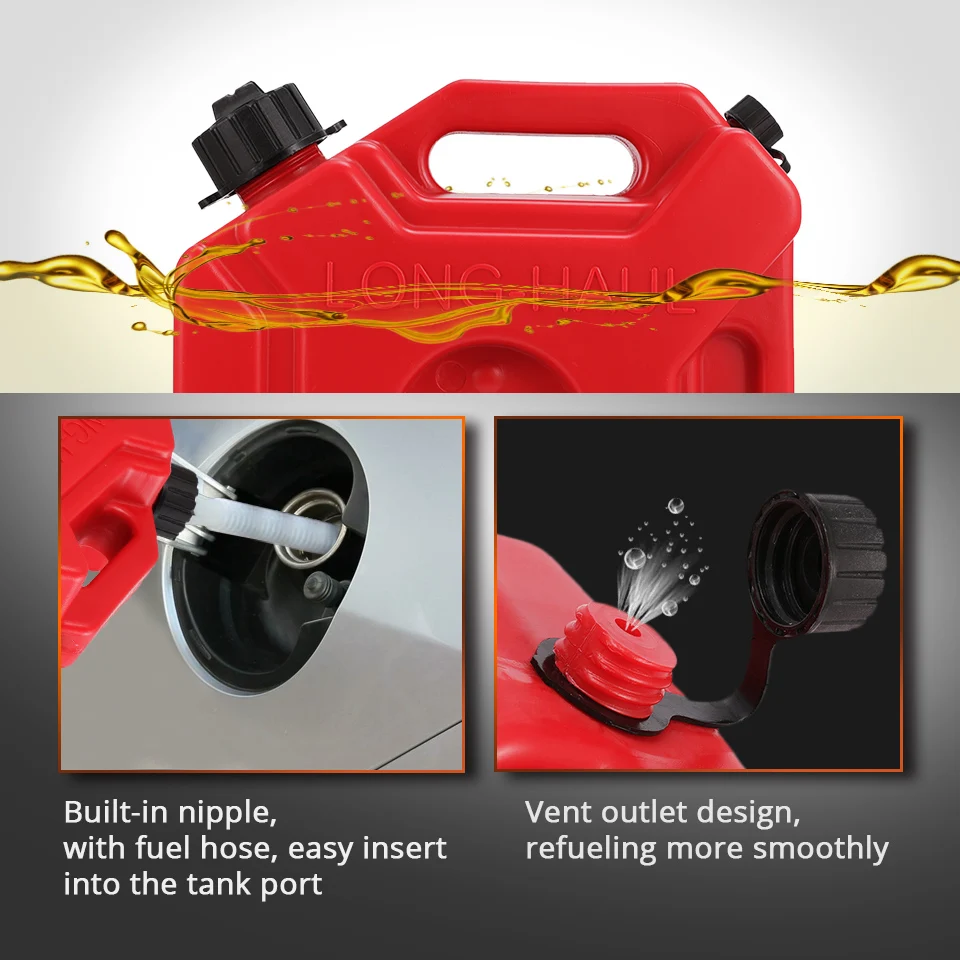 Petrol Can 3L/5L Universal Petrol Cans with / without Bracket Lock Cars Motorcycle Fuel Tank Gas Spare Jerry Can Gasoline Oil Container