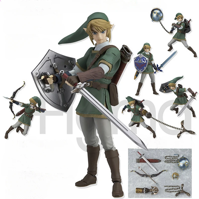 14Cm The Legend Of Zelda Figma 320 Anime Figure Twilight Princess Action Figures Muslimah Kawaii Toys Gifts