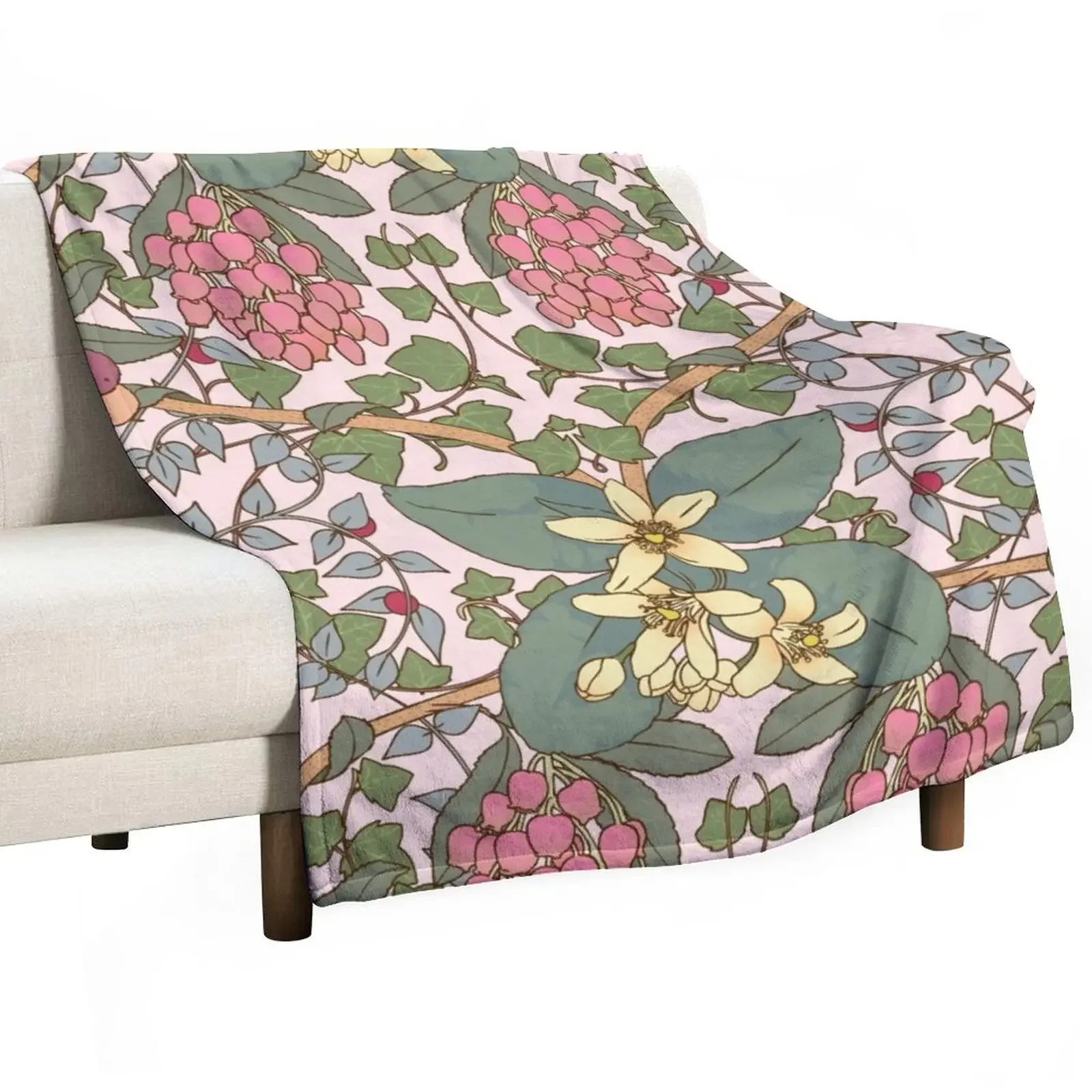 

Winter Flowers II Throw Blanket For Decorative Sofa Hairy Luxury St Decorative Sofa Blankets