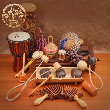 🥁 Authentic Rattan Sand Hammer & Coconut Drum – Healing Sound Therapy Instrument 1