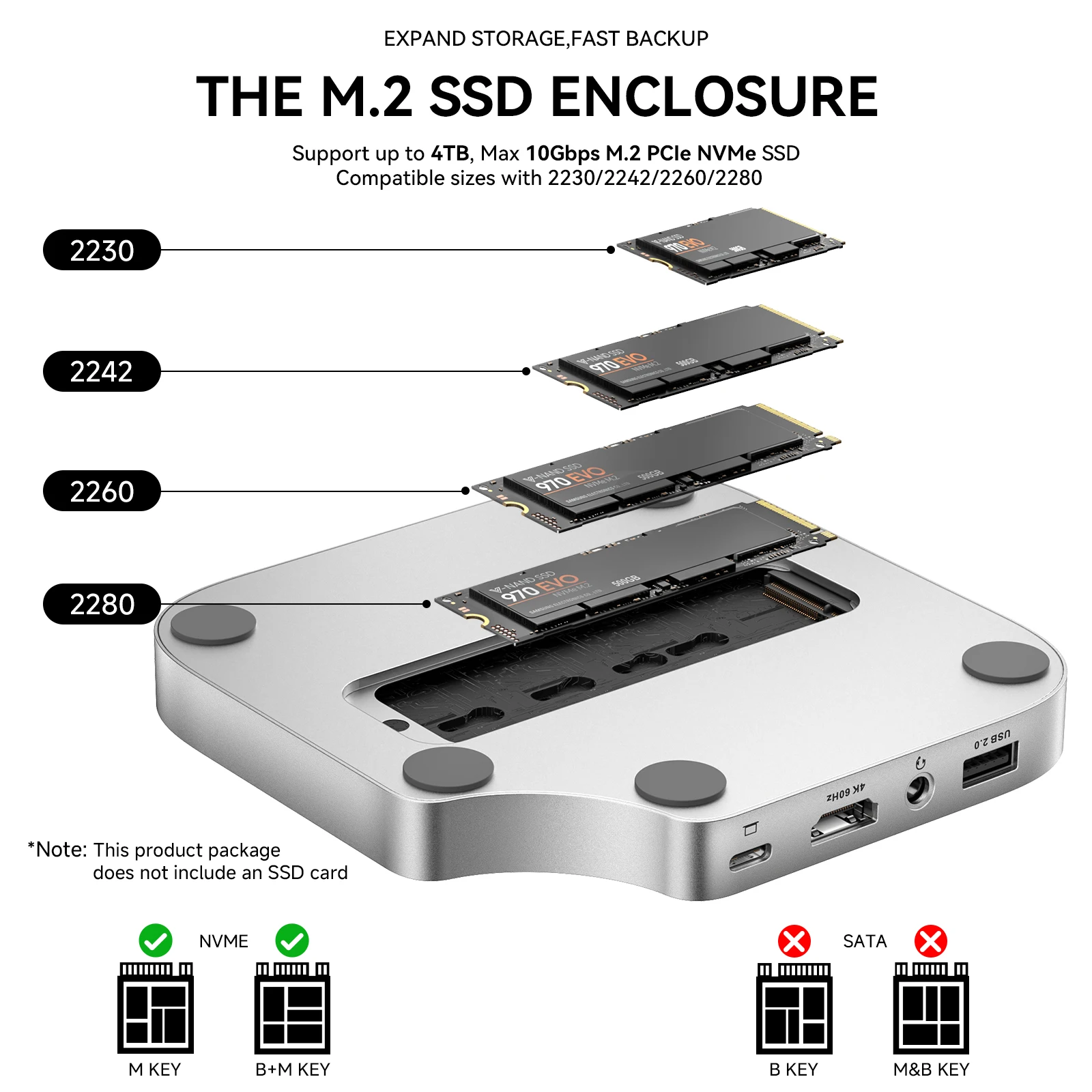 Minisopuru Mac Mini M4 ハブドックスタンド M.2 SSD