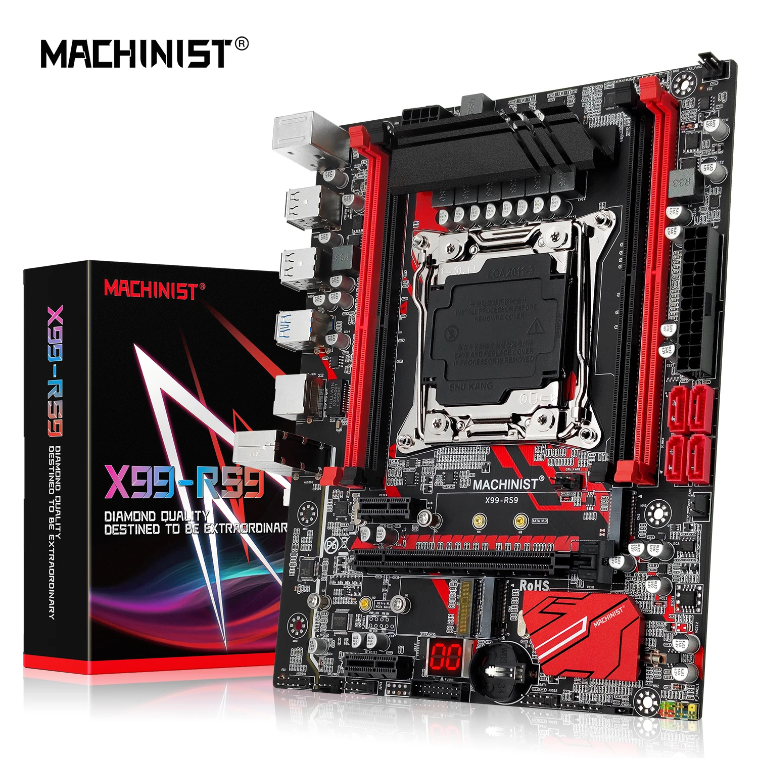 Machinist X99 Lgaマザーボード Pcコンポーネント Xeon E5 V3 V4プロセッサと互換性 4チャンネル Ddr4 11 3 Sata Pci E M 2スロット X99 Rs9 マザーボード Aliexpress