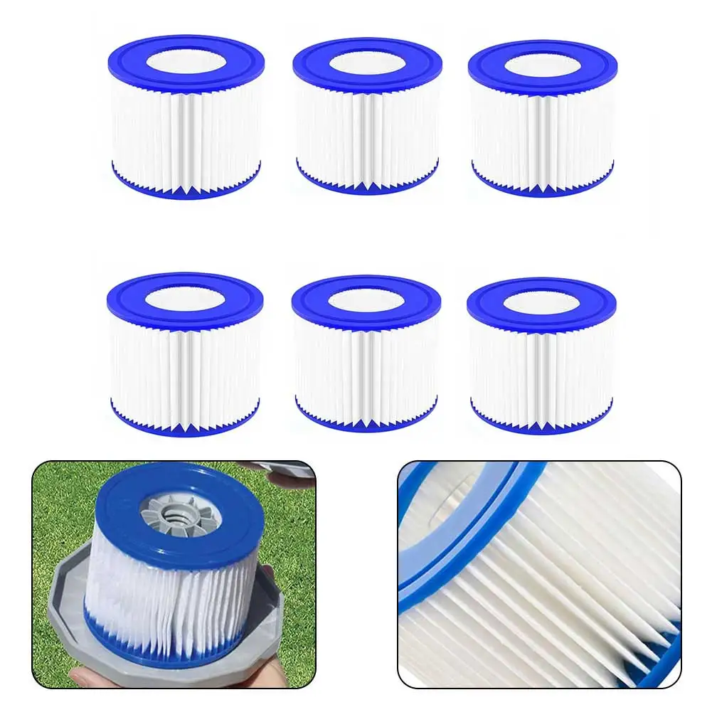 

6pcs Filter Replacement For Lay Z Lazy Hot Tub Spa Swimming Pool Miami Vegas Monaco Cartridge Filters VI Garden Accessories