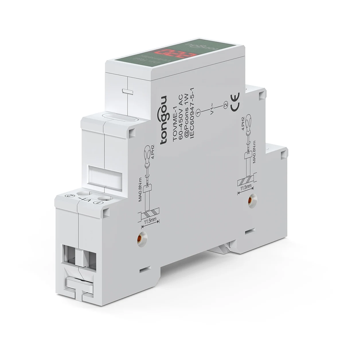 DIN  Ʈ ܻ  跮, ̴  а  ǥñ, LED  ÷, TONGOU AC 60V-450V