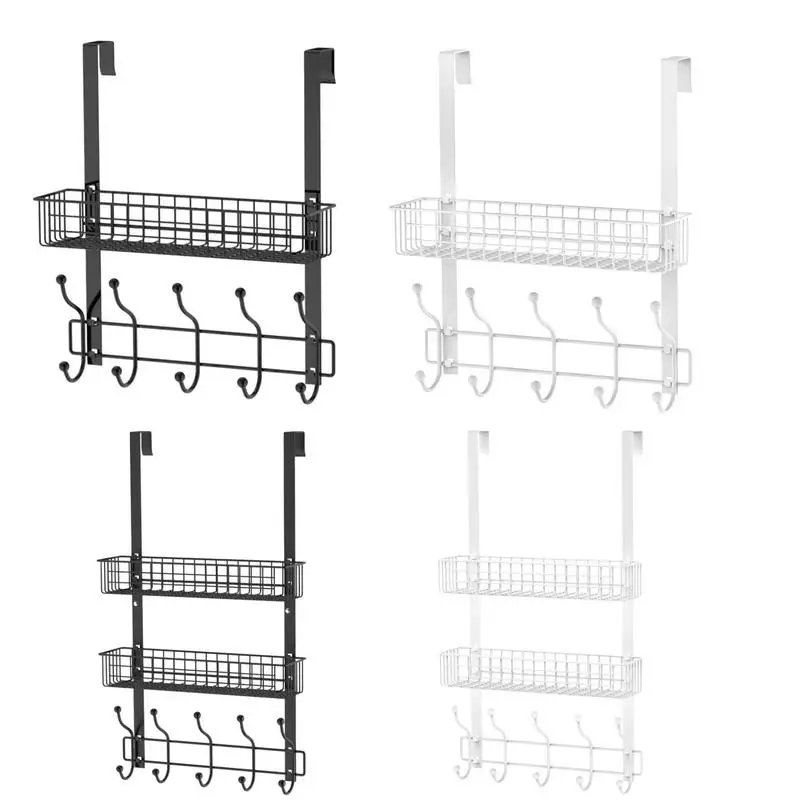 

Multifunctional Over The Door Organizer Space Saving Heavy Duty Rack Durable High Capacity Storage Hanger Kitchen Accessories