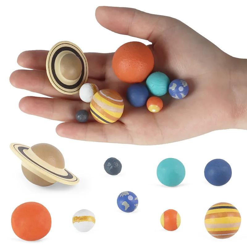 

9Pcs Cosmic Planet Model Simulation Solar System Earth Globe Eight Planets Ball Plastic Figures Teaching Science Educational Toy