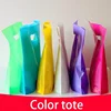 50PCS  Wholesale Color Beauty Plastic Shopping Bags with Handle Personal General Clothes Gift Packaging Bag Convenient Pouch 2