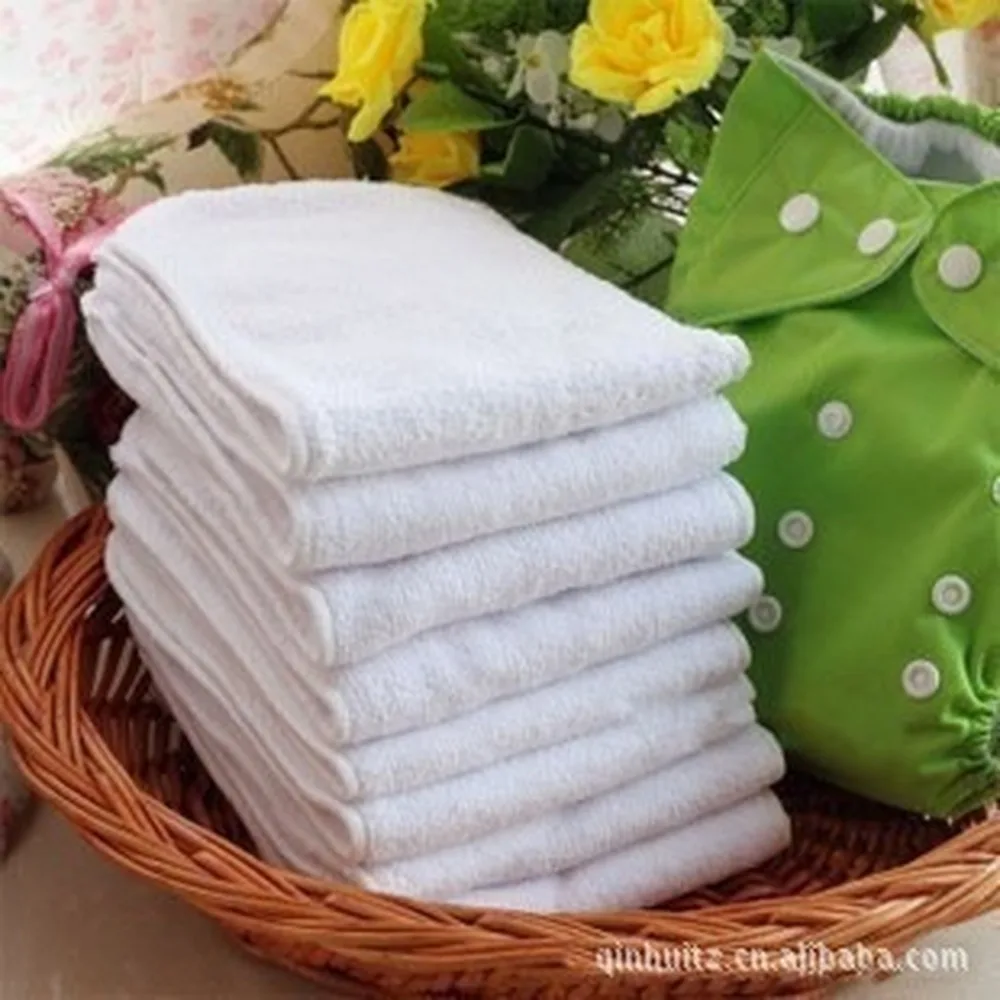 3pcs Reusable Baby Diapers Cloth Diaper Inserts 3 Layer Insert 100% Cotton Washable Babies Care Eco-friendly Diaper