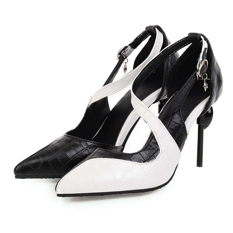 

BLXQPYT женские большие размеры 32-48 женские сапоги модные сексуальные туфли с острым носком туфли-лодочки на высоком каблуке 9 см свадебные женские строгие туфли