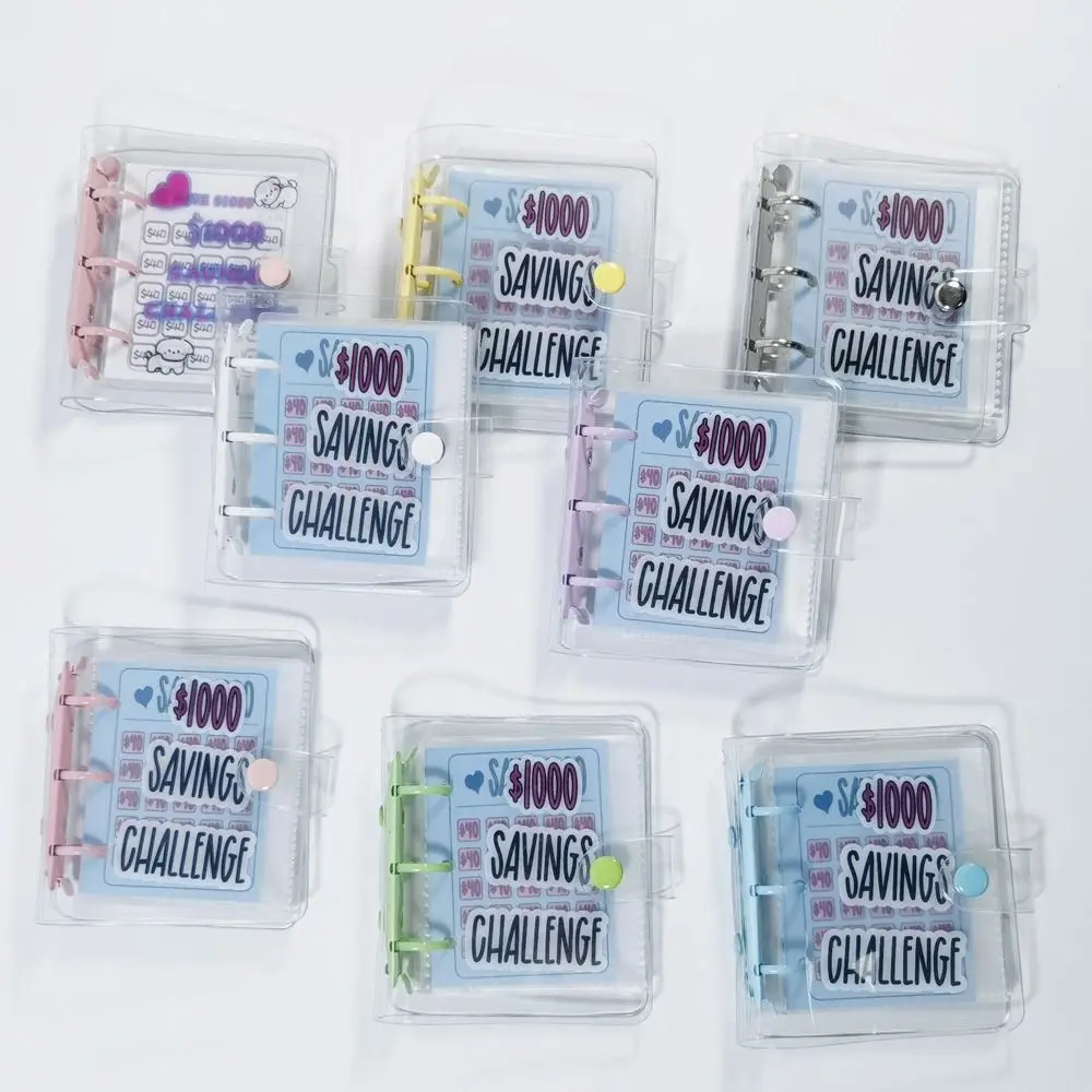 Mini raccoglitore per risparmiare denaro $ 150/300/500/1000 Mini raccoglitore economico in PVC Durevole e impermeabile Libro delle sfide di risparmio