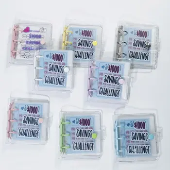 Mini raccoglitore per risparmiare denaro $ 150/300/500/1000 Mini raccoglitore economico in PVC Durevole e impermeabile Libro delle sfide di risparmio