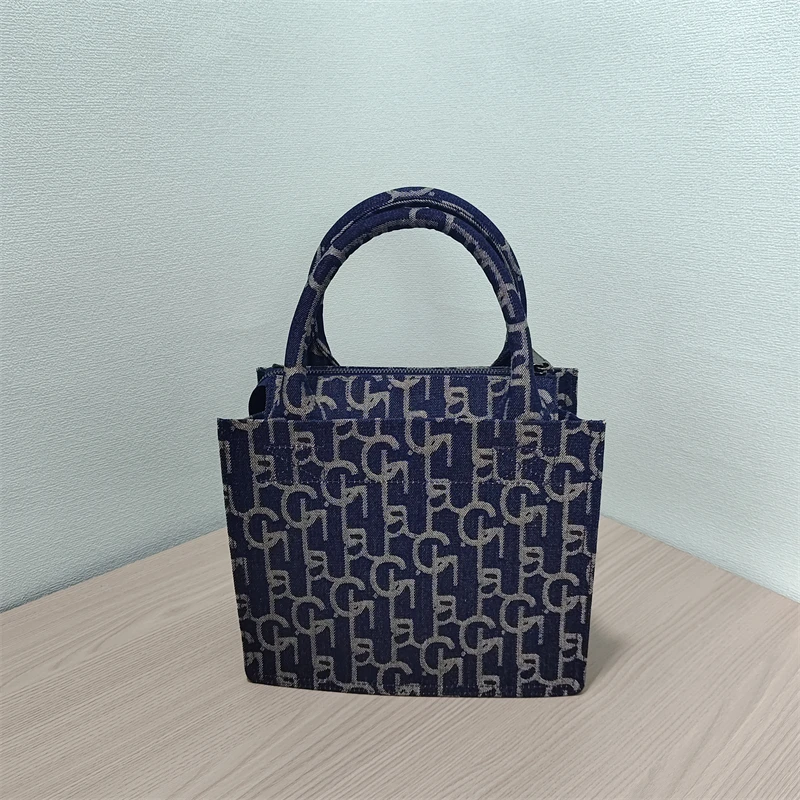 Niche brand design flat bag Chico ladies leisure commuter denim presold tote large capacity handbag