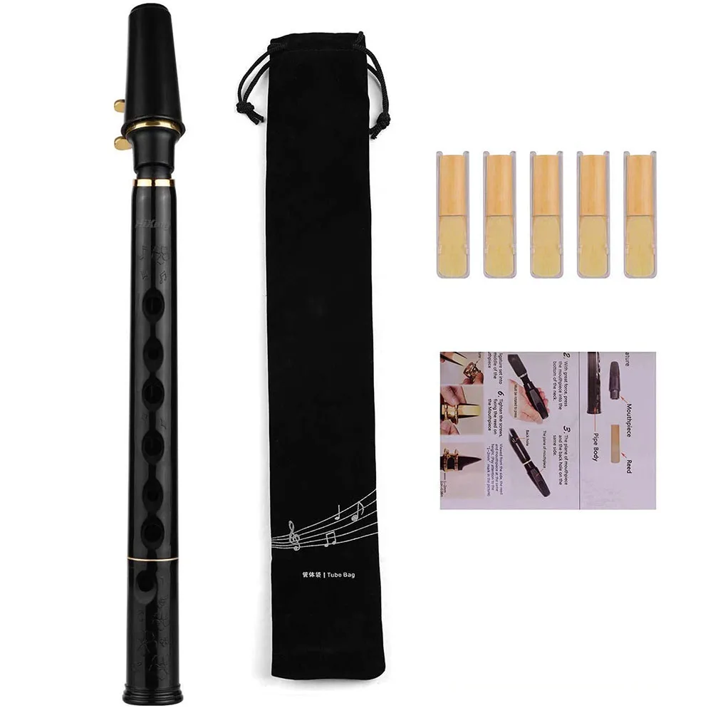 

Compact Pocket Saxophone with ABS Material and Beautiful Embossed Patterns Comes with Mouthpieces and Carrying Bag