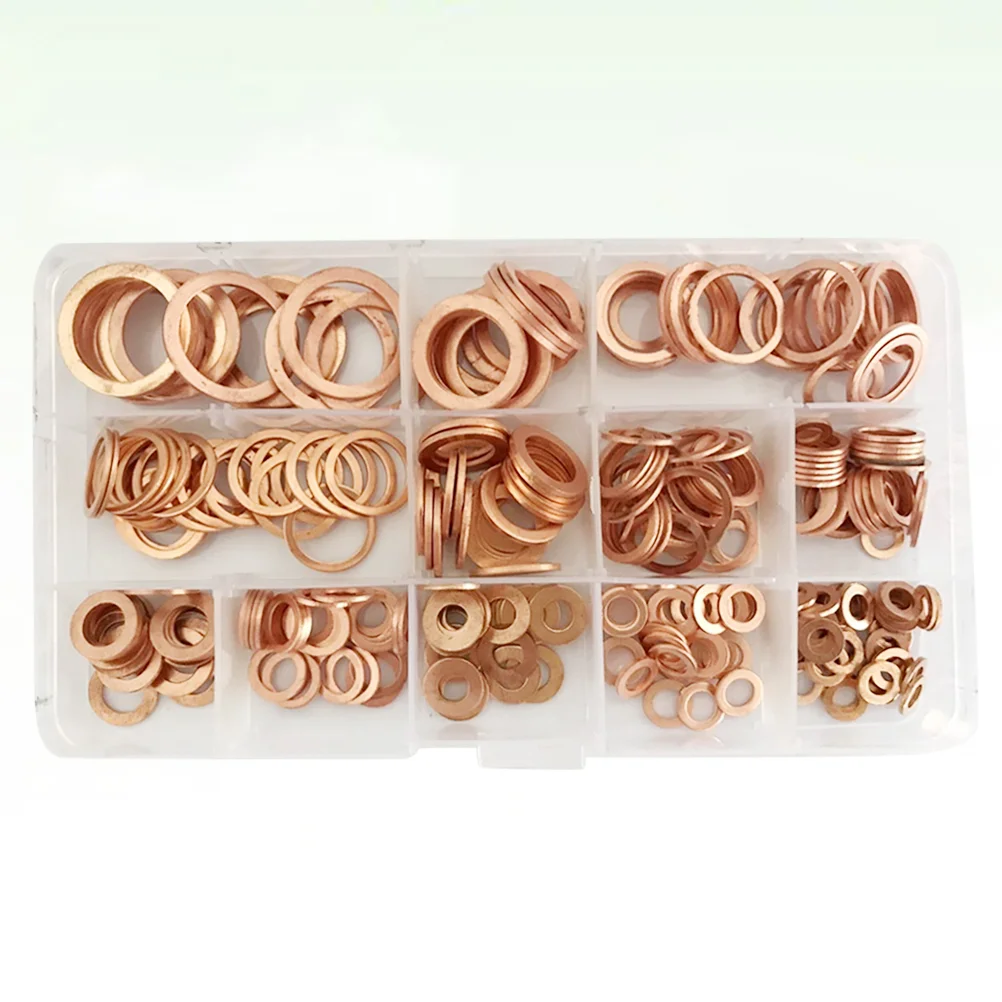 

300pcs Copper Metric Sealing Washers Assortment Set to M20